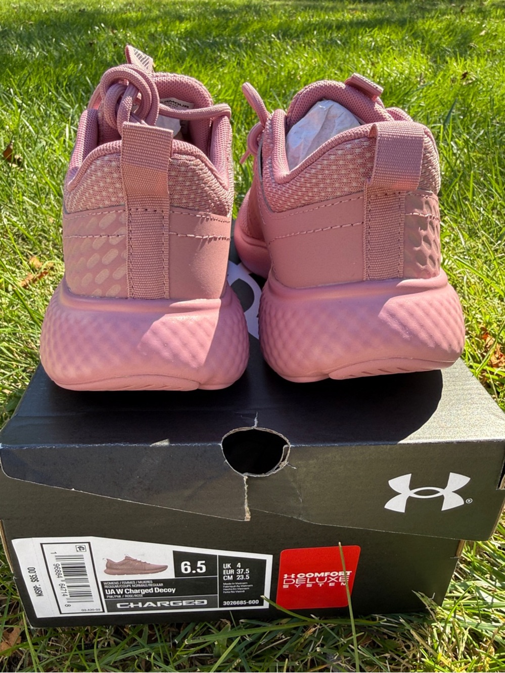 NWB- Under Armour Women’s Pink Lightweight Training Sneakers - Picture 5 of 9